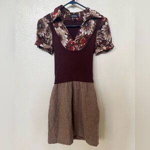 Bebe silk poly blend Y2K dress